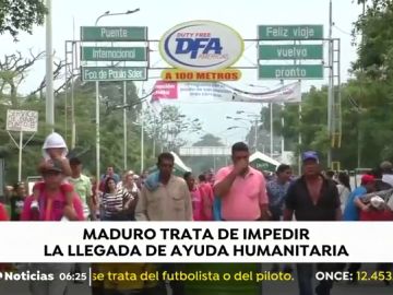 REEMPLAZO VENEZUELA: Denuncian un bloqueo militar en el puente por el que puede entrar ayuda a Venezuela