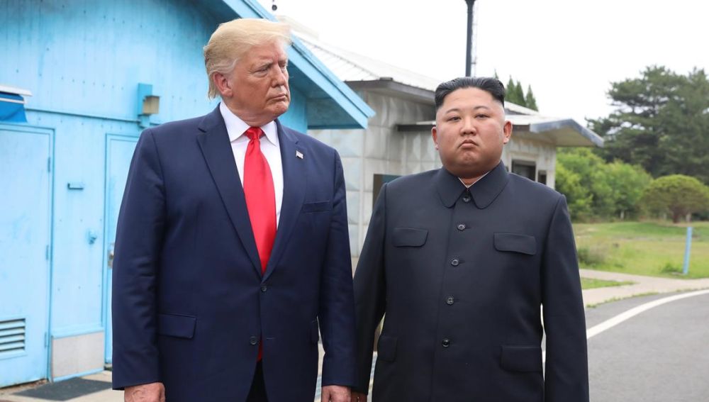 Donald Trump y Kim Jong-un en Corea del Norte