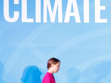 La joven activista sueca Greta Thunberg participa en la Cumbre de Acción Climática