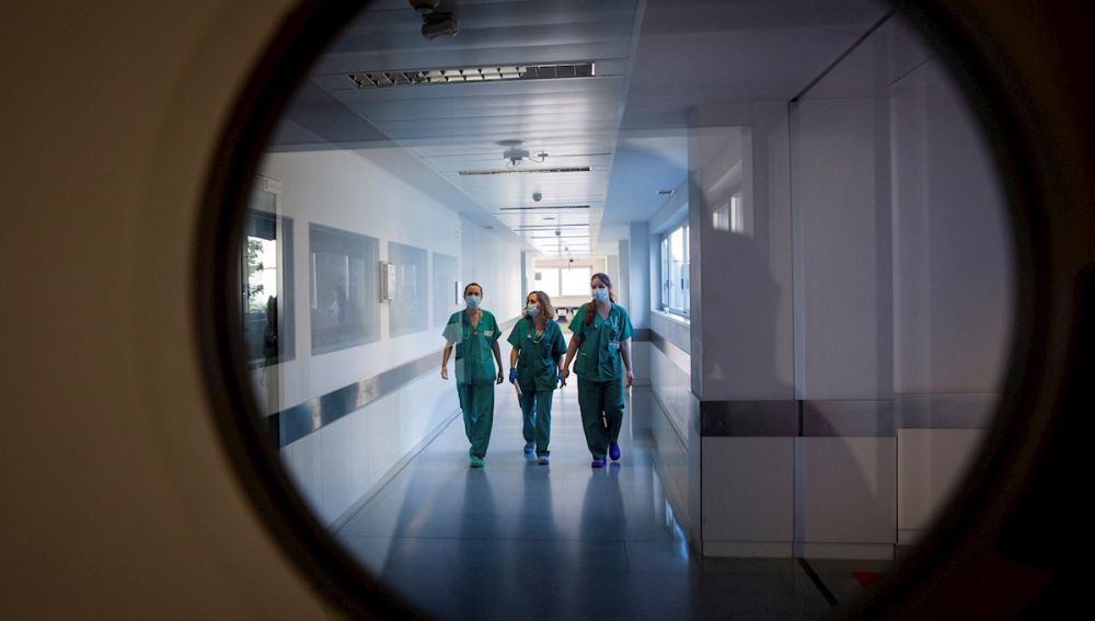 Imagen de un hospital de Logroño durante la pandemia del COVID-19