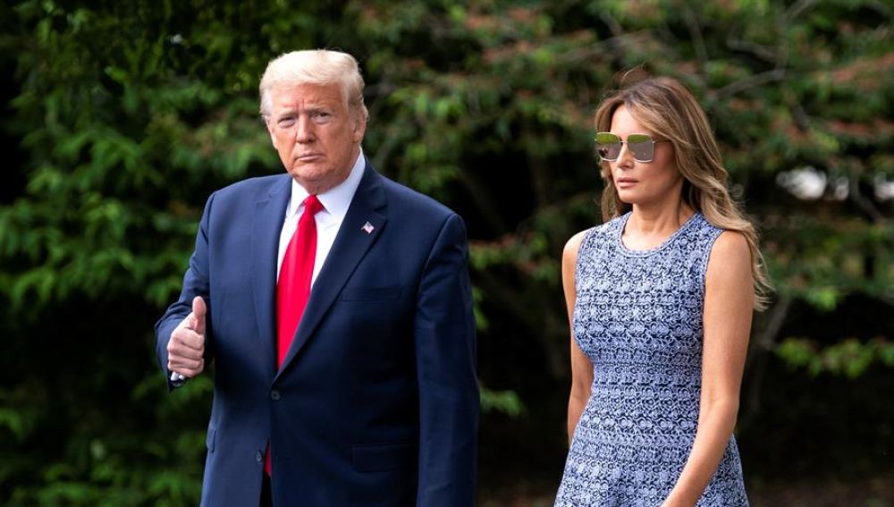 Donald Trump con su mujer Melania