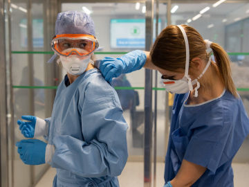 Trabajadoras del Hospital Clínic