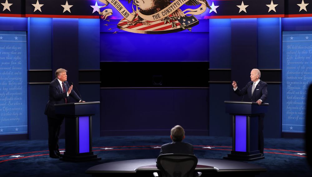 Donald Trump y Joe Biden en un debate electoral