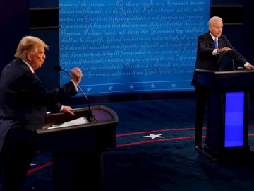 Trump y Biden en un momento del segundo debate 