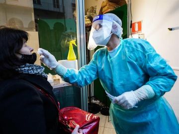 Pruebas de coronavirus en Italia