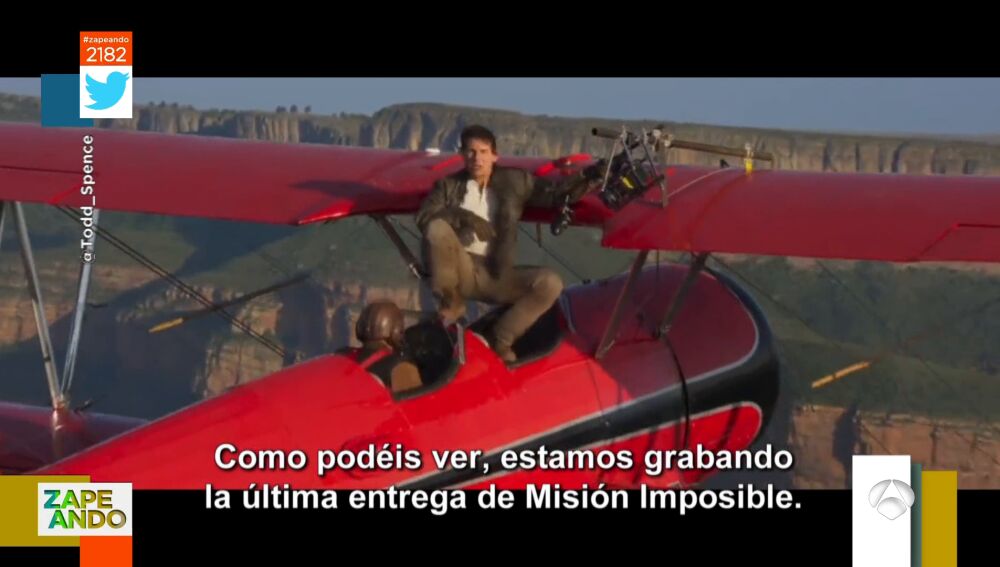El espectacular vídeo de Tom Cruise encima de una avioneta promocionando la nueva película de Misión Imposible