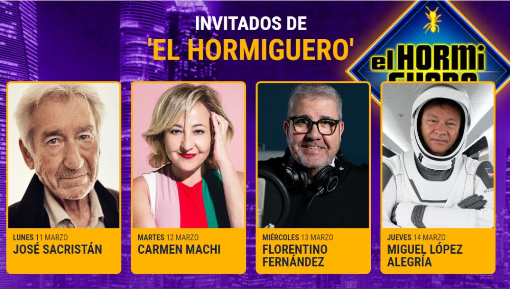 Invitados de 'El Hormiguero 3.0' del 11 al 14 de marzo