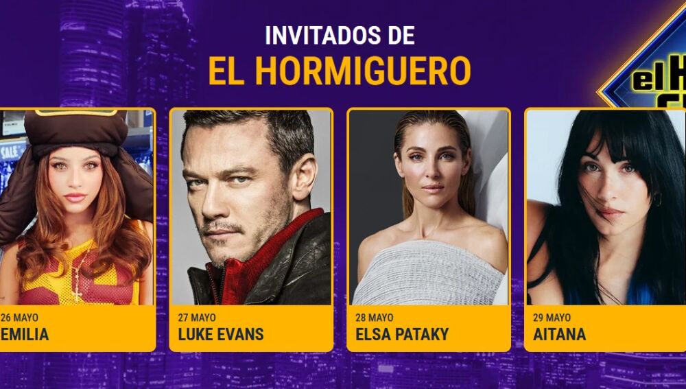 Emilia, Luke Evans, Elsa Pataky y Aitana en 'El Hormiguero'