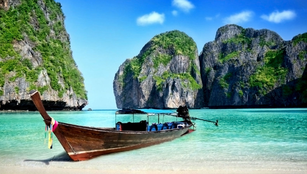 Imagen de la playa Maya Bay, en Tailandia