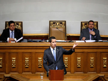 Juan Guaidó en el Parlamento venezolano
