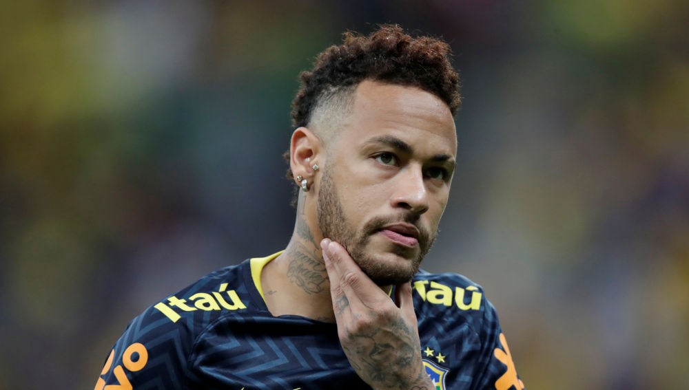 Neymar, durante un partido con Brasil