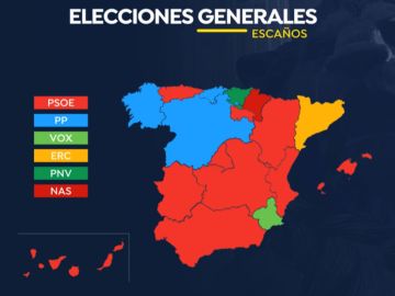 Así es el mapa electoral en las elecciones generales 2019
