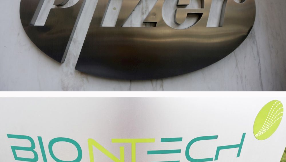 Logos de Pfizer y Biontech