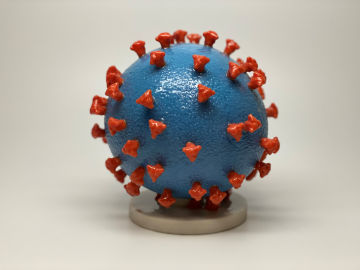 Imagen de una partícula del SARS-CoV-2 (coronavirus)