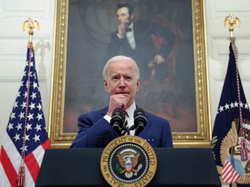 El presidente de Estados Unidos, Joe Biden, durante un discurso