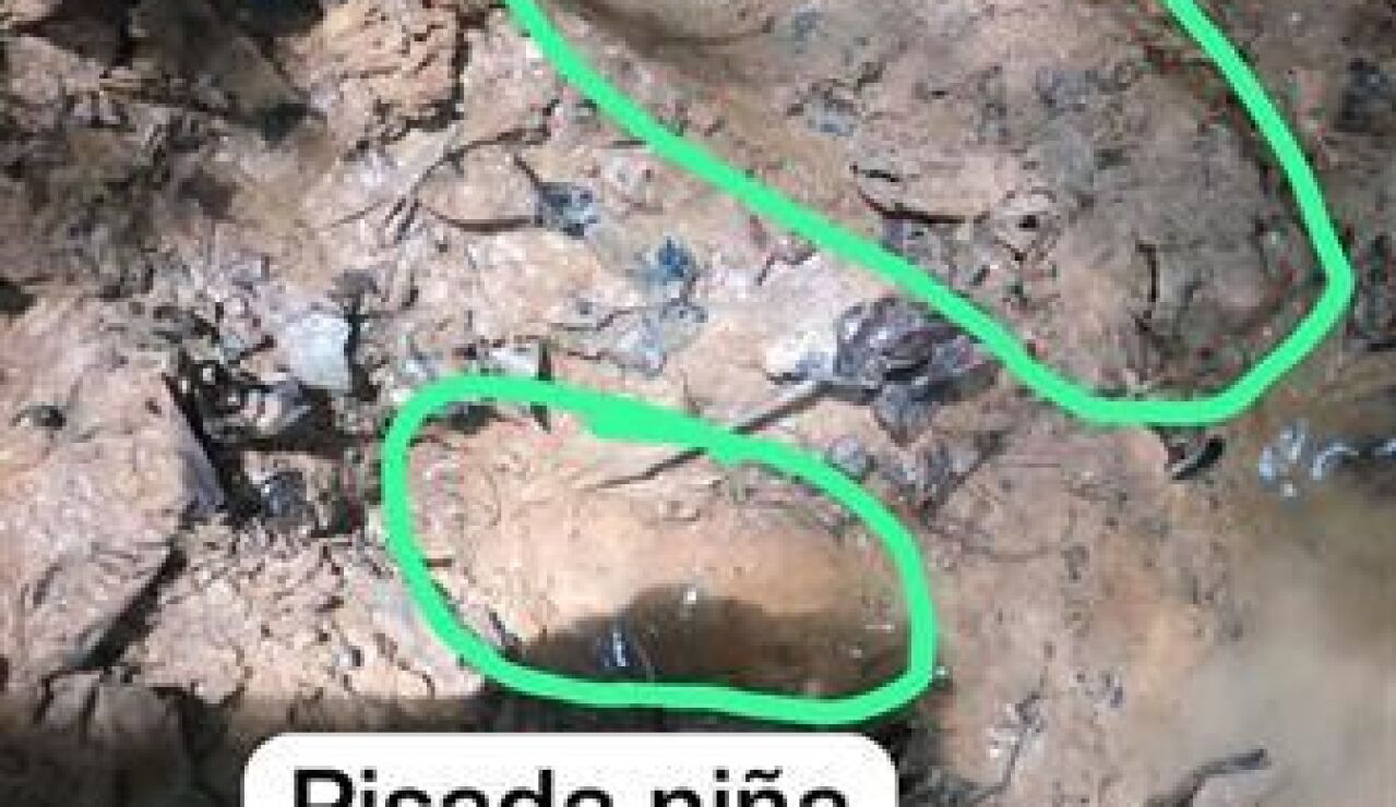 Imagen de la huella de la niña 