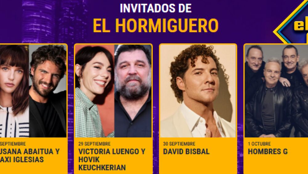 INVITADOS DEL 28 AL 1 DE OCTUBRE